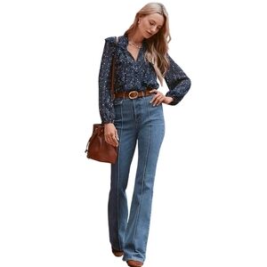 LOFT High‑Rise Flare Jeans